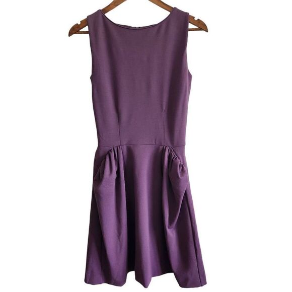 Yves Saint Laurent Dress Womens 4 /36 Vintage Wool Blend Purple Cocktail Dress L - Picture 1 of 6
